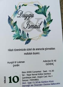 Lokman & Nurgül ŞAHİN‘İN  Kızı Duygu ŞAHİN‘İN Nikah‘ına Tüm Dostlarımızı bekliyoruz.