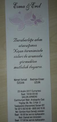  İsmail ÖZCAN‘IN Kızı Esma ÖZCAN‘ın Nişan‘ına Tüm dostlarımızı bekliyoruz