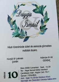 Lokman & Nurgül ŞAHİN‘İN  Kızı Duygu ŞAHİN‘İN Nikah‘ına Tüm Dostlarımızı bekliyoruz.