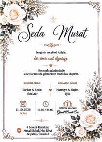 TÜRKAN/SEDAT ÖZCAN IN KIZI SEDA ÖZCAN IN KIZININ DÜĞÜNÜNE TÜM DOSTLARIMIZ DAVETLİDİR.